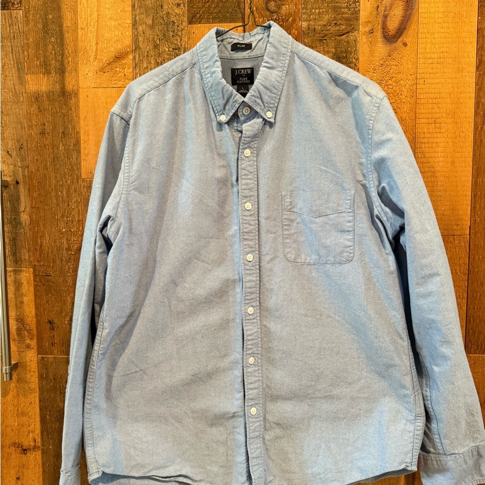 J. Crew Light Blue Men's Casual Button Down Shirt